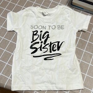 Soon to be Big Sister pregnancy announcement shirt